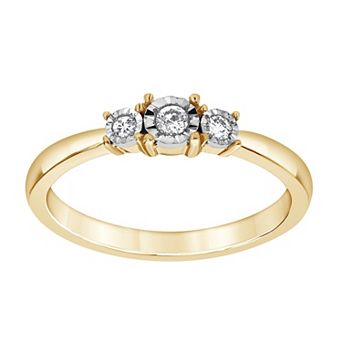 Diamond Brilliance 1/10 Carat T.W. Lab-Grown Diamond Trio Fashion Ring