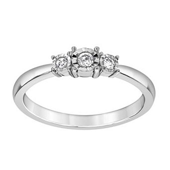 Diamond Brilliance 1/10 Carat T.W. Lab-Grown Diamond Trio Fashion Ring