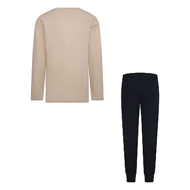 Boys 8-20 Nike 3BRAND by Russell Wilson Long Sleeve T-shirt & Fleece Jogger Pants 2-Piece Set