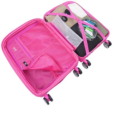 ful Mattel Barbie 3D Quilted 22.5-in. Carry-On Hardside Spinner Luggage