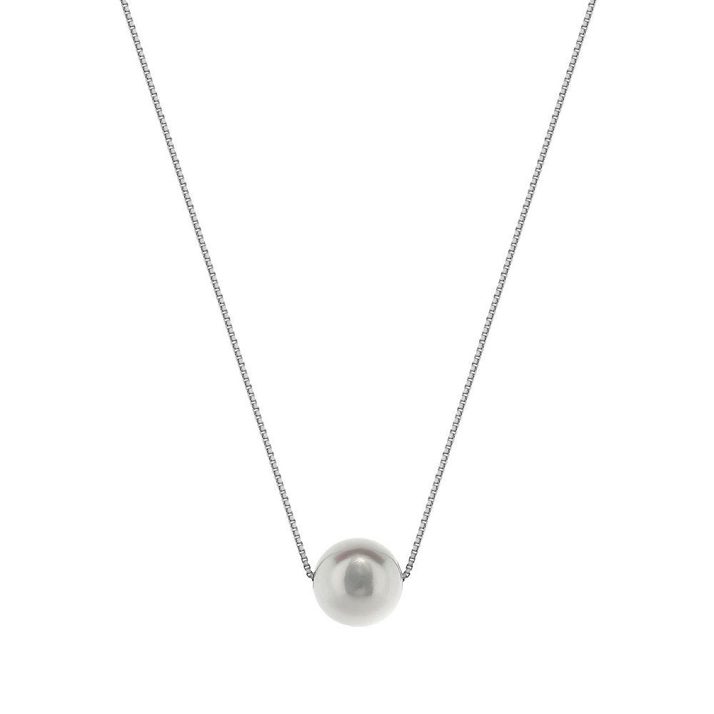 Gemstone Brilliance Sterling Silver Freshwater Cultured Pearl Necklace