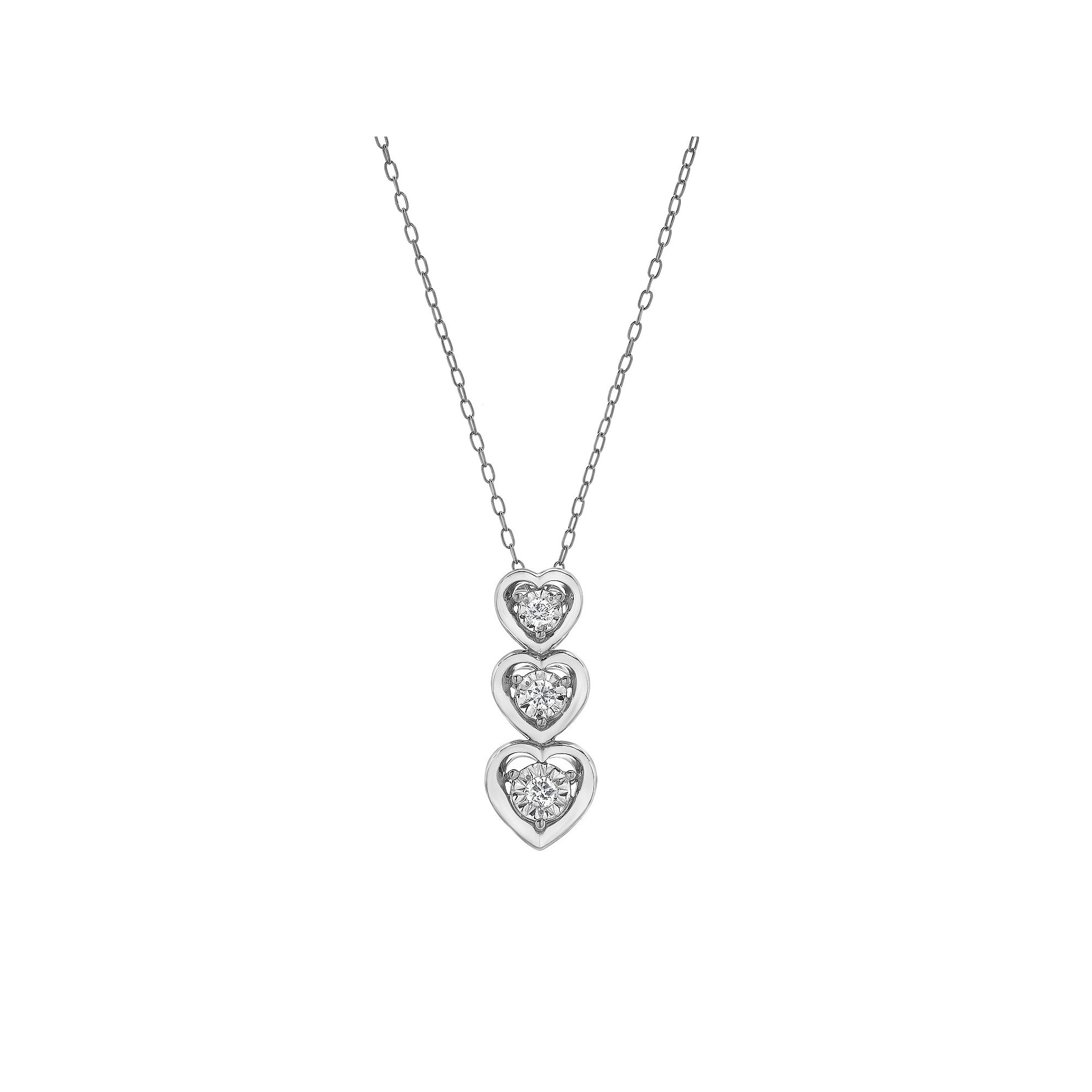 Diamond Brilliance Sterling Silver 1/10 Carat T.W. Lab-Grown Diamond Penda