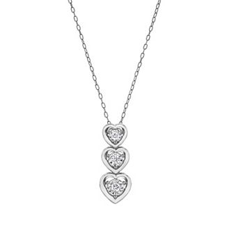 Diamond Brilliance Sterling Silver 1/10 Carat T.W. Lab-Grown Diamond Pendant Necklace