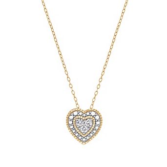 Diamond Brilliance 1/10 Carat T.W. Lab-Grown Diamond Heart Pendant Necklace
