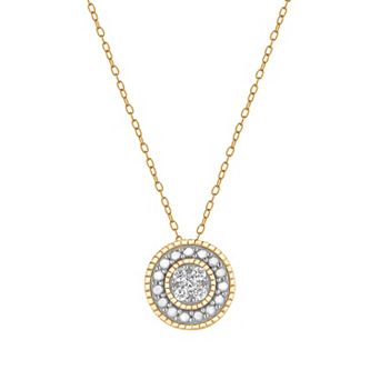 Diamond Brilliance 1/10 Carat T.W. Lab-Grown Diamond Round Pendant Necklace