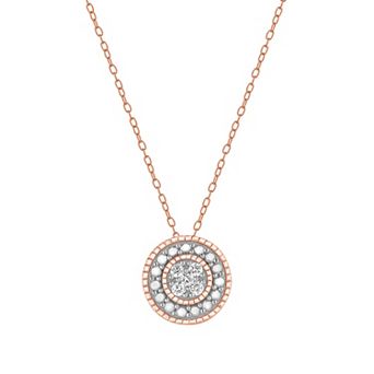 Diamond Brilliance 1/10 Carat T.W. Lab-Grown Diamond Round Pendant Necklace