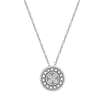 Diamond Brilliance 1/10 Carat T.W. Lab-Grown Diamond Round Pendant Necklace