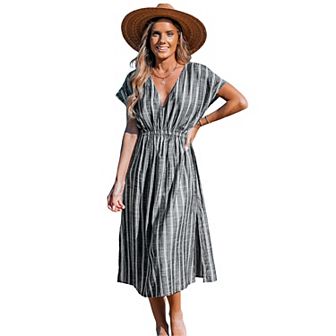 Women's Cupshe Striped Shoreline Cover-Up Dress