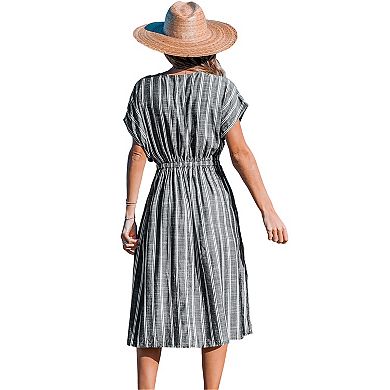 Women's Cupshe Striped Shoreline Cover-Up Dress