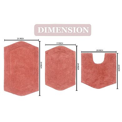 Home Weavers Waterford Collection 100% Cotton Tufted Extra Soft And Absorbent Bath Rugs
