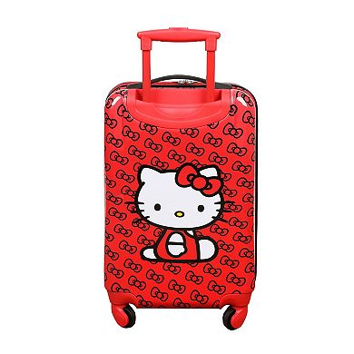Hello Kitty Red Bows 3-Piece Hardside Spinner Luggage Set
