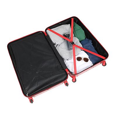 Hello Kitty Red Bows 3-Piece Hardside Spinner Luggage Set