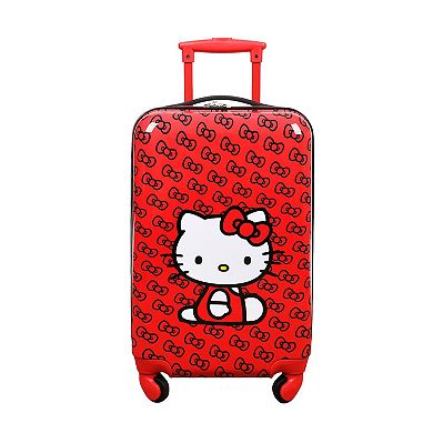 Hello Kitty Red Bows 3-Piece Hardside Spinner Luggage Set