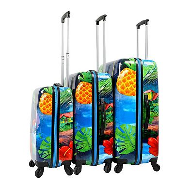 Disney's Lilo & Stitch Hula Stitch 3-Piece Hardside Spinner Luggage Set