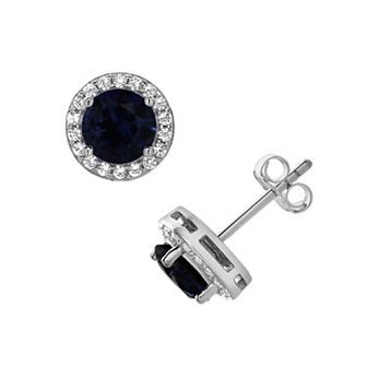 Gemstone Brilliance Gemstone & Lab-Created White Sapphire Earrings