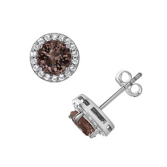 Gemstone Brilliance Gemstone & Lab-Created White Sapphire Earrings
