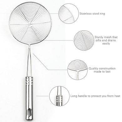 Mesh Strainer Ladle Spider Skimmer Spoon Fry Utensil 4.7"