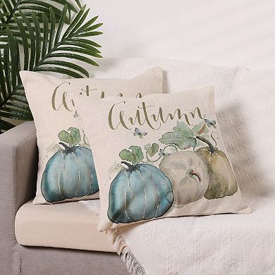 Fall Pumpkin Halloween Thanksgiving Easter Daily Decor Cotton Linen Pillow Covers 2 Pcs