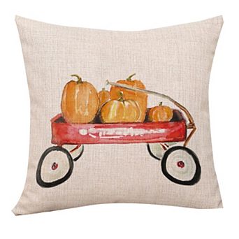 Fall Pumpkin Halloween Thanksgiving Easter Daily Decor Cotton Linen Pillow Covers 2 pc
