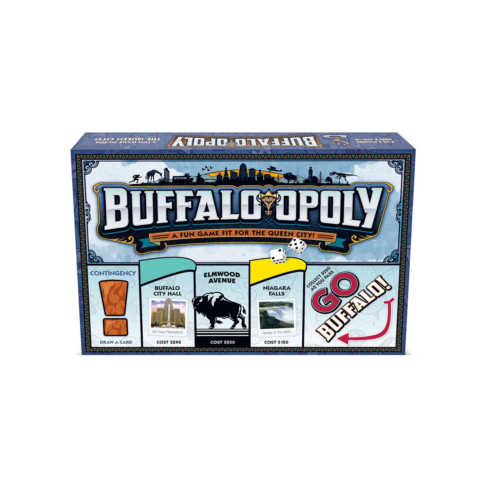 Late For The Sky: Buffalo-Opoly - City Themed Family Board Game, Multi