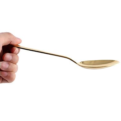 Restaurant Porridge Rice Dessert Serving Spoon Scoop Gold Tone
