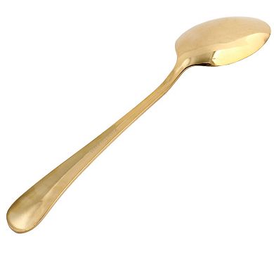 Restaurant Porridge Rice Dessert Serving Spoon Scoop Gold Tone