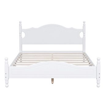 Merax Wood Platform Bed Frame,retro Style Platform Bed With Wooden Slat Support