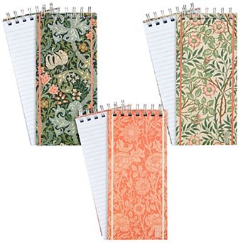 William Morris Long Spiral Notepads (8.4 X 3.75 in 3 Pack)