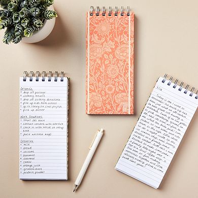 William Morris Long Spiral Notepads (8.4 X 3.75 In, 3 Pack)