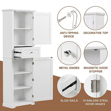 Merax Tall Bathroom Storage Cabinet