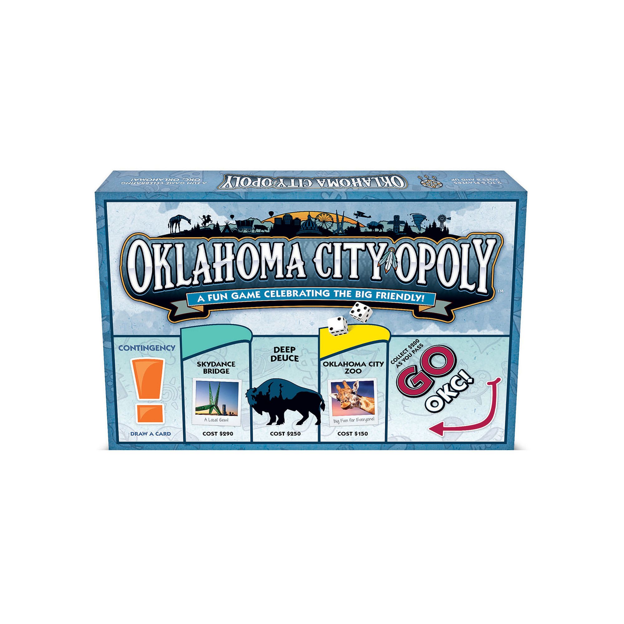 Late For The Sky: Oklahoma City-Opoly - Themed Family Board Game, Multi