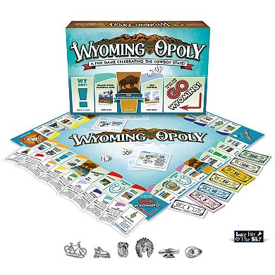 Late For The Sky: Wyoming-Opoly - State Themed Family Board Game