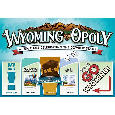 Late For The Sky: Wyoming-Opoly - State Themed Family Board Game