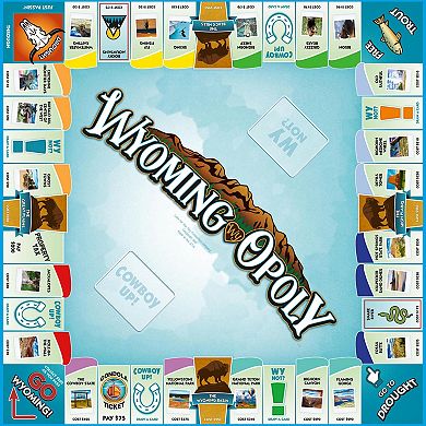 Late For The Sky: Wyoming-Opoly - State Themed Family Board Game