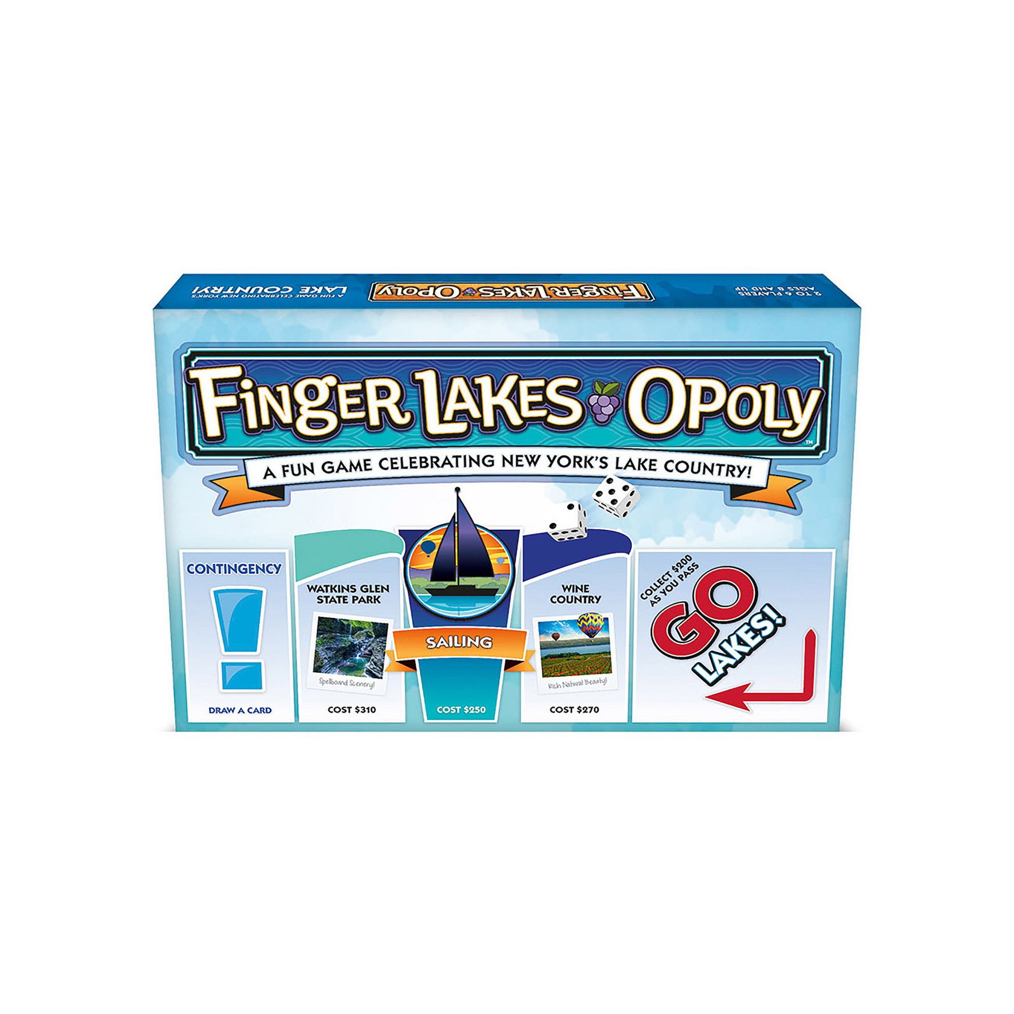 Late For The Sky: Finger Lakes-Opoly - Themed Family Board Game, Multi