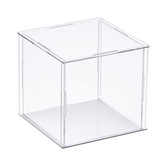 Clear Display Case, Acrylic Box Assemble Dustproof Box Showcase 7.9x7.9x7.9inch