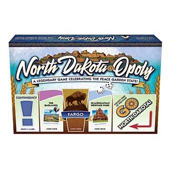 Late For The Sky: North Dakota-Opoly - State Themed Family Board Game