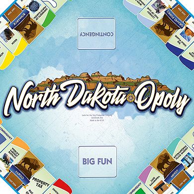 Late For The Sky: North Dakota-Opoly - State Themed Family Board Game