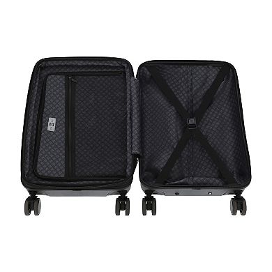ful USPS Stickers Hardside Carry-On Spinner Luggage