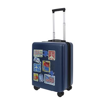 ful USPS Stickers Hardside Carry-On Spinner Luggage
