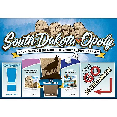 Late For The Sky: South Dakota-Opoly - State Themed Family Board Game
