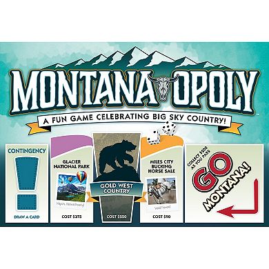Late For The Sky: Montana-Opoly - State Themed Family Board Game