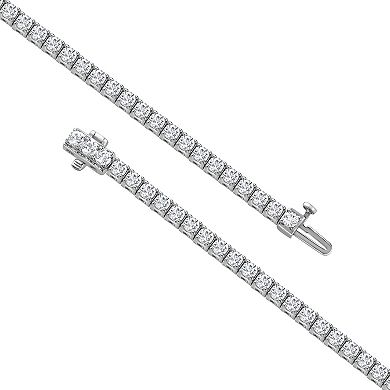 Gemstone Brilliance Lab-Created White Sapphire Tennis Bracelet