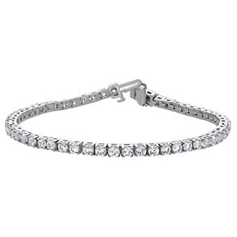 Gemstone Brilliance Lab-Created White Sapphire Tennis Bracelet