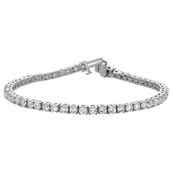 Gemstone Brilliance Lab-Created White Sapphire Tennis Bracelet