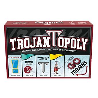 Late For The Sky: Trojan-Opoly - Troy University Themed Family Board Game