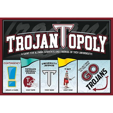 Late For The Sky: Trojan-Opoly - Troy University Themed Family Board Game
