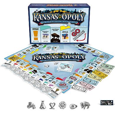 Late For The Sky: Kansas-Opoly - State Themed Family Board Game