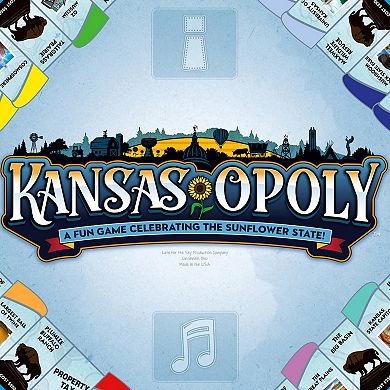 Late For The Sky: Kansas-Opoly - State Themed Family Board Game