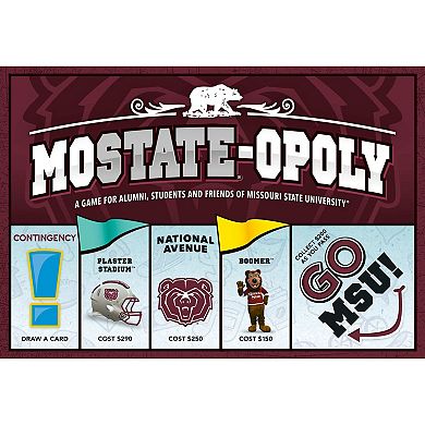 Late For The Sky: Mo State-Opoly - Missouri State University Themed Family Board Game